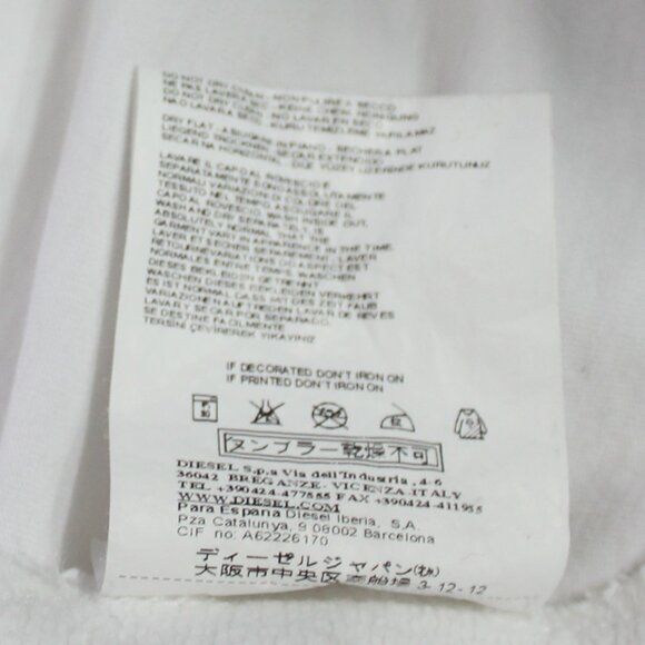 Vintage Diesel sweater Double neck with drawstrings and buttons cotton sz Large - Picture 8 of 9